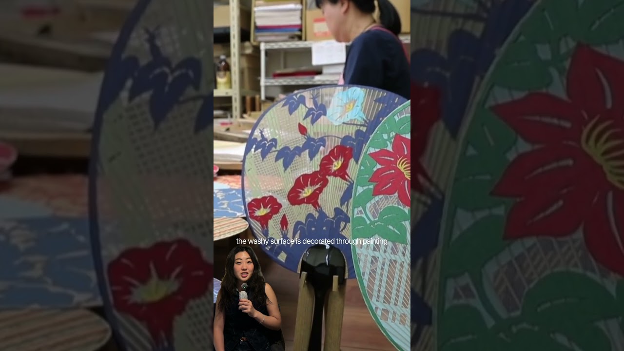 CRAFT CHRONICLES ep.129 → The Fan Containing Washi Art #japanesefan #washi #japanesewashi #uchiwa