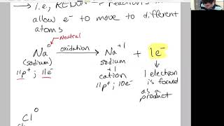 Lecture 7 Reduction, Oxidation, and REDOX Reactions