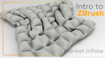 Intro to ZBrush 039 - Use all of your cloth skills to create an inflated micropoly comforter!