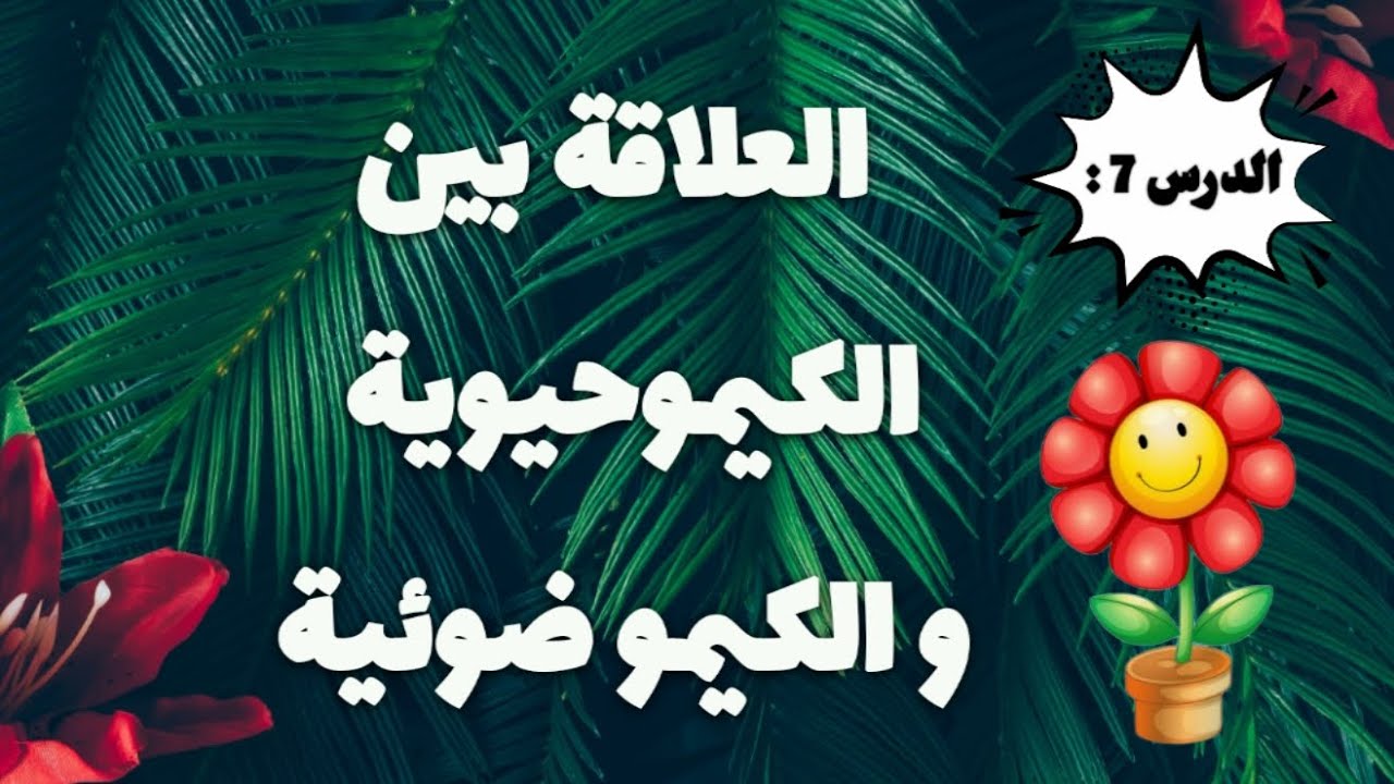 الدرس 7 :  العلاقة بين المرحلة الكيمو ضوئية و كيمو حيوية 🍁 .