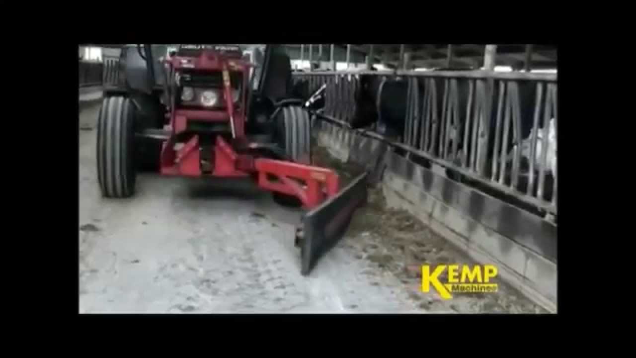 Rubbervoerschuif voorop hydraulisch