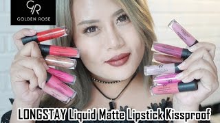 Golden Rose Longstay Liquid Matte Lipstick Kissproof 12 Colors Aiwa Youtube Golden Rose Longstay Liquid Matte Lipstick Kissproof 12 Colors Aiwa Youtube