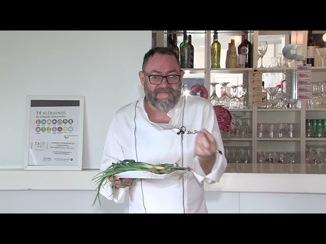 Revuelto de bacalao con ajetes en "La cocina de Los Trujales"