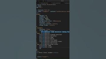 Creating a Stylish Three-Line Loader Animation with HTML & CSS #cssloader #html #cssanimations #html
