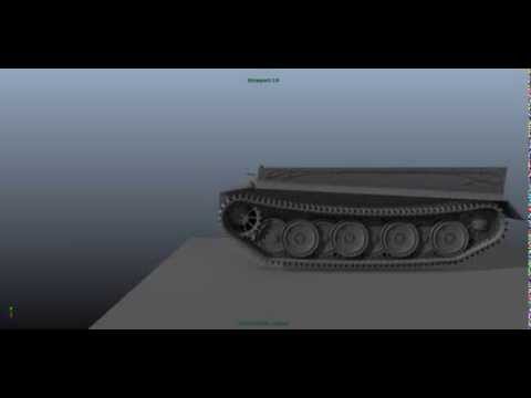 Maya Tiger tank dynamic track test
