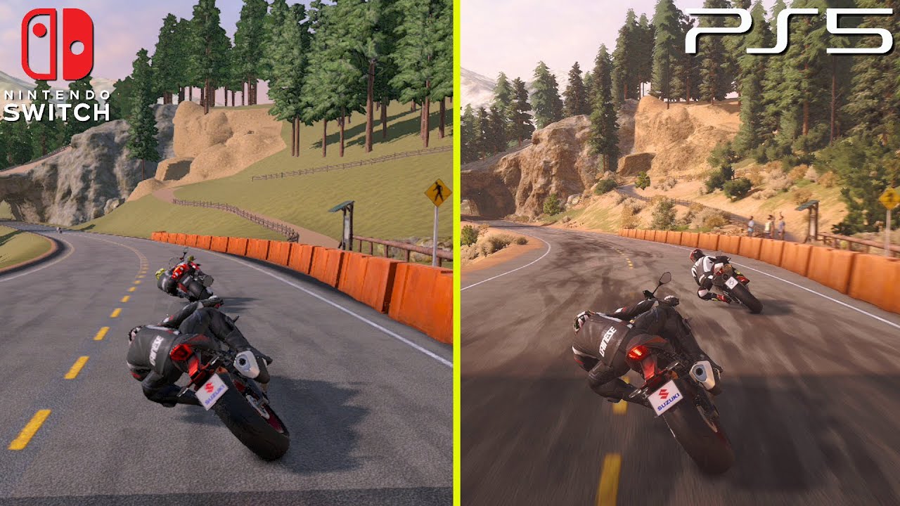 RiMS Racing Nintendo Switch vs PS5 Graphics Comparison