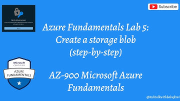 Azure Fundamental Lab 5: Create a storage blob