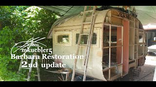 Restoring Barbara 1950s vintage plywood caravan. 2nd update