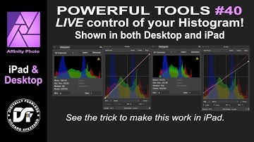 Where is the Histogram slider in AffinityPhoto? iPAd and Desktop tutorial