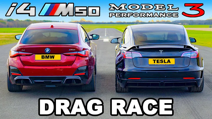 BMW i4 M50 v Tesla Model 3 Performance: DRAG RACE