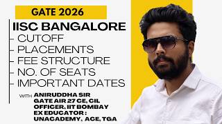 IISc Bangalore M.Tech Admission 2026 : IIsc Bangalore M.Tech Cutoff #gate2026 #iiscbangalore #mtech