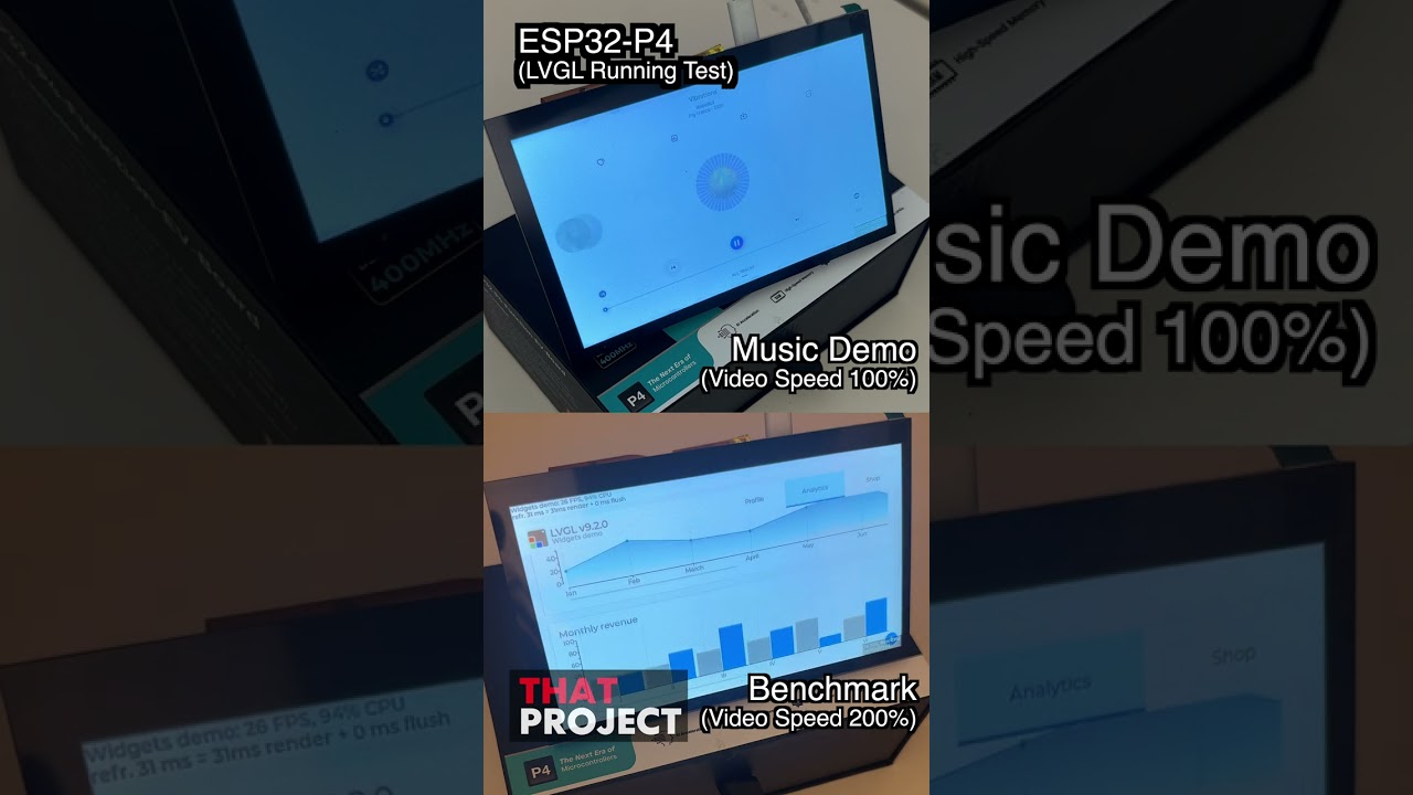 Тест ESP32-P4 LVGL (7 дюймов 1024x600) 