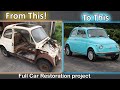 Classic Fiat 500 Restoration project TIME LAPSE