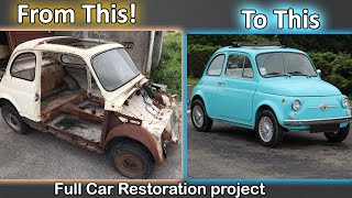 Classic Fiat 500 Restoration project TIME LAPSE