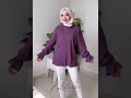 Laleesa tb442439 ironless versatile turtleneck pleated ruffled blouse muslimah blouse women blouse