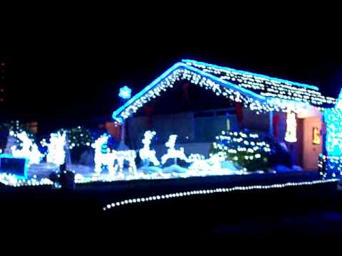 Paul Toole Holiday Light Show, Wells, Somerset England