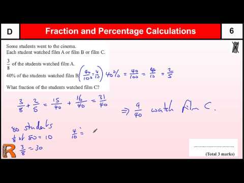 Fractions and Percentages of amounts GCSE Maths Foundation revision Exam paper practice & help