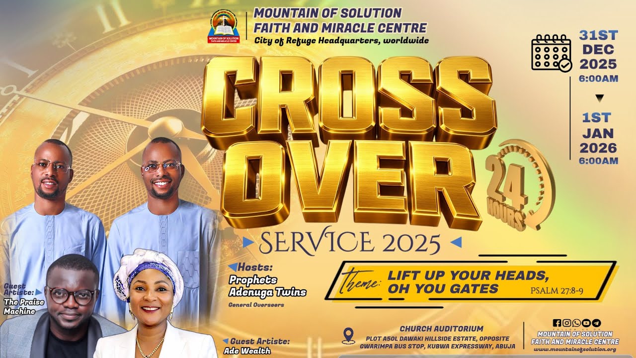 CROSS OVER SERVICE 2025 || 31ST DECEMBER, 2025 - YouTube