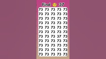 Find the odd number 37 #shorts #youtubeshorts #oddoneout
