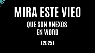 Que Son Anexos En Word 2026