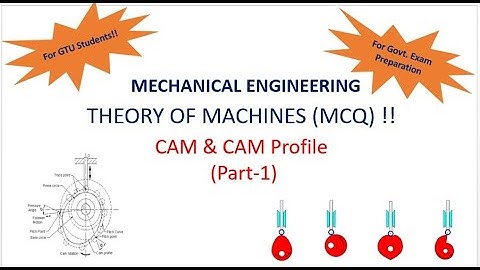 Theory of Machine MCQ !! - CAM & CAM Profile (Part-I) - Complete Explanation with Important Topics.