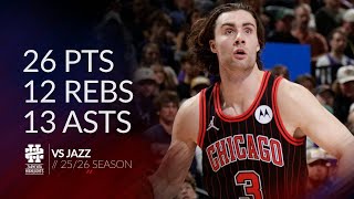 Josh Giddey 26 pts 12 rebs 13 asts vs Jazz 25/26 season