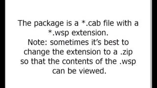 SharePoint Solution Packages