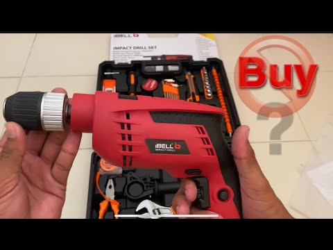 Drill Testing Unboxing in Hindi IBELL IBL TD13-100, 650W Professional Tool Kit (Red) Pack of 115