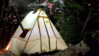 Life in a TINY and COZY Hot TENT.