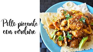 Pollo piccante con verdure