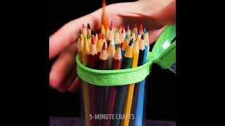 5 Minute Crafts Recycling Plastic Bottles Pencil Bag Hack