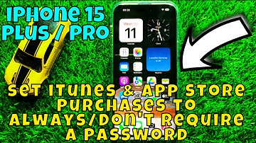 iPhone 15 / Plus / Pro Set iTunes & App Store Purchases to Always/Don
