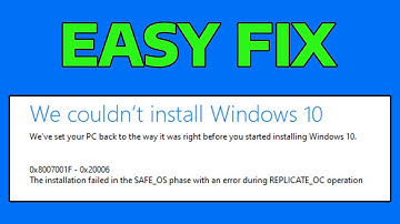 How To Fix Installation Failed in SAFE OS During REPLICATE OC Operation in Windows