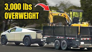 can the cybertruck tow a 14,000lbs excavator?