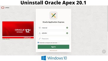 How to Uninstall Oracle Apex 20.1 | 12.1 [Pluggable] | Windows 10