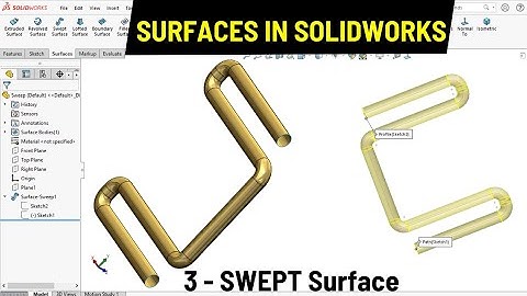 Swept Surface in SOLIDWORKS | Surface Modeling