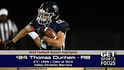 C/O 2019 Thomas Dunham - RB Valley Christian Warri...