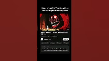 Day 4 of sharing Youtube videos that’ll turn you into a Polymath#winning #success #polymath #Psycho