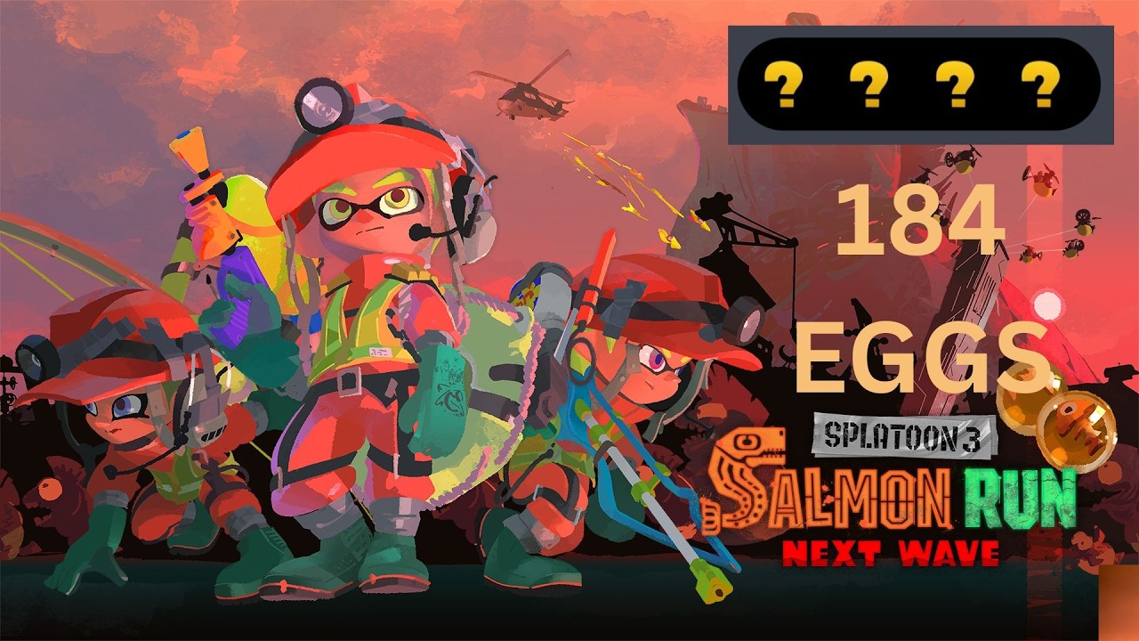 Splatoon 3, Salmon Run, Challenge, Sastrugi, 115 Golden Scales so far.
