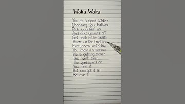 Thumbnail of waka waka lyrics #wakawaka #fifasong #shakira #song #lyrics
