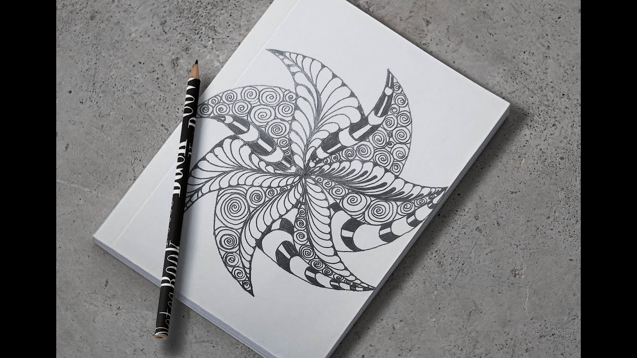 Easy Zentangle Tutorial for Beginners | Mesmerizing Spiral Pattern Step-by-Step