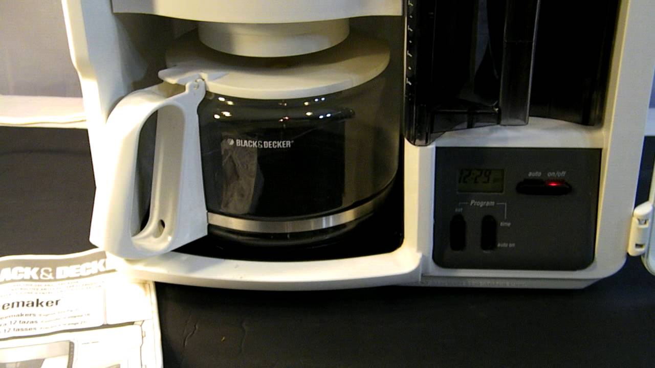 BLACK & DECKER 12 CUP SPACEMAKER COFFEE MAKER HD YouTube