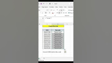 Excel Magic: Transform UPC/EAN codes into Barcodes with a Few Clicks! #excel #trending #shorts #data