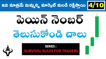 పెయిన్ నంబర్ తెలుసుకోండి చాలు  | Survival Rules for Traders | Mr. Trader