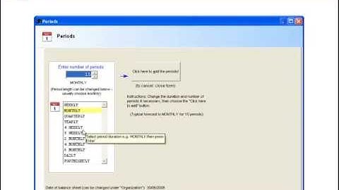 Budget Periods in Visual cash Focus