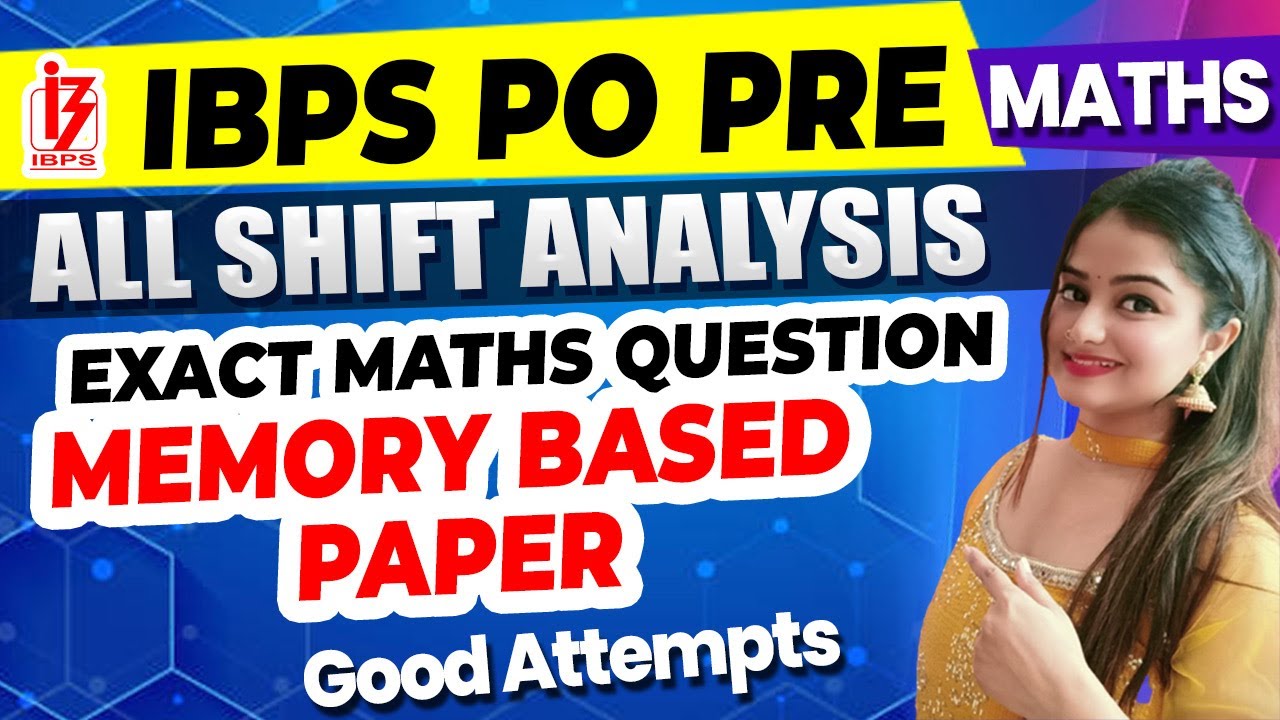 IBPS PO PRE 2021 Complete Memory Based Paper | Maths | By Minakshi Ma'am 