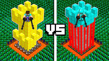 Minecraft PE : NOOB CASTLE VS PRO CASTLE VS 1000 ZOMBIE ARMY!  in Minecraft Noob vs Pro
