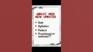 mdcat 2025 updates.. expected date announced #mdcat #2025