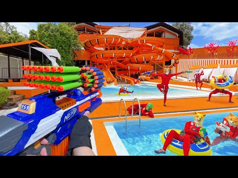Nerf War | Ultimate Water Park Battle 9 (Nerf First Person Shooter)
