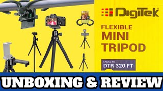 Digitek Flexible Mini Tripod | DTR-320 FT | Unboxing & Review I Tripod for Cameras and Mobile Phones